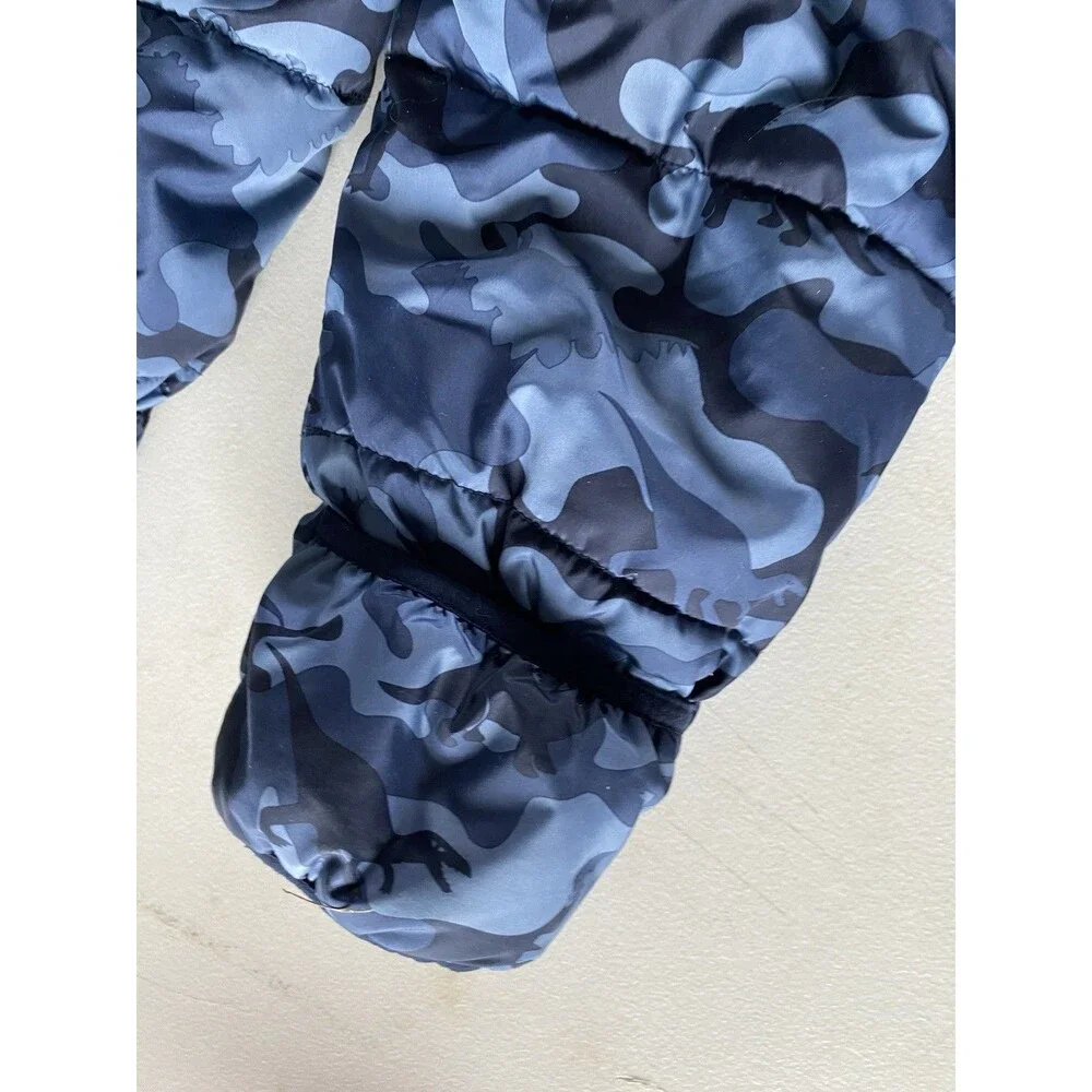 Baby Gap ColdControl Max Snowsuit 18-24 Months Blue Camo Dinosaur Puffer Bunting